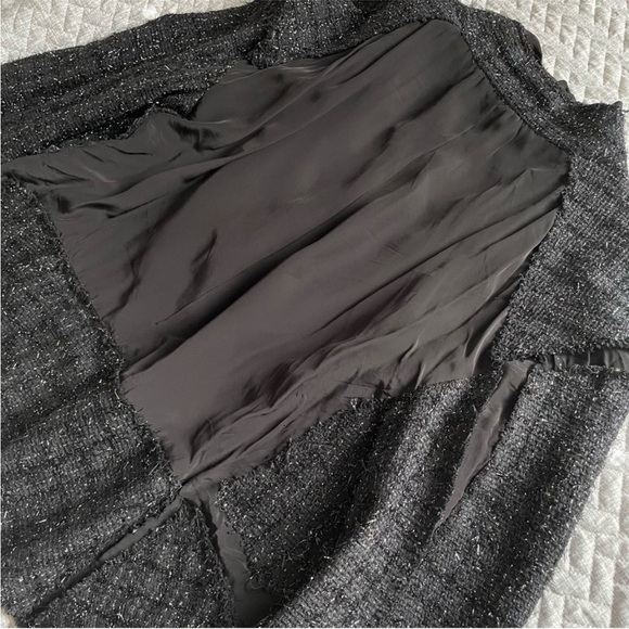 Zara Studio Limited Edition Textured Metallic Tweed Soft Cardigan Blazer Jacket - Picture 7 of 12